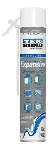 Sellador Adhesivo Expansiva Poliuretano 750ml 740g Tekbond