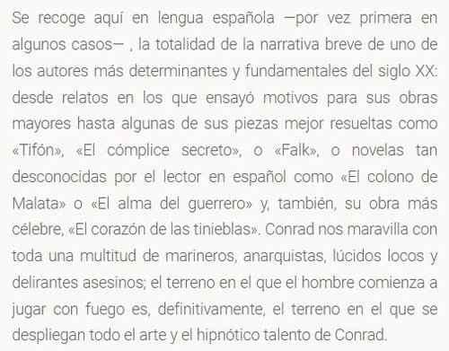 Narrativa Breve Completa - Joseph Conrad / Sexto Piso ´+sorp