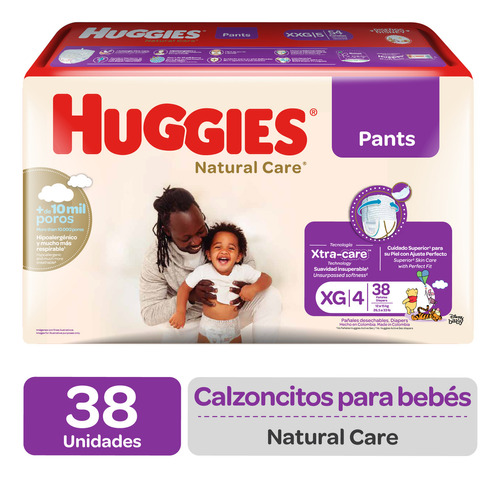 Pant Huggies Natural Care XG 38 un