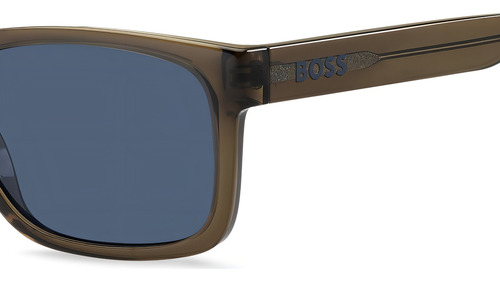 Lentes De Sol Hugo Boss1569/s 09qku Marron De Hombre Lente Azul Oscuro Diseño Cuadrado