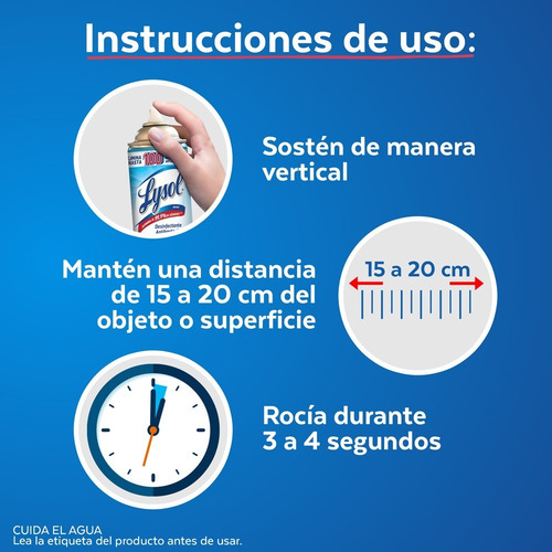 Imagen 5 de 7 de Lysol Aerosol Desinfectante, Crisp Linen, 475g