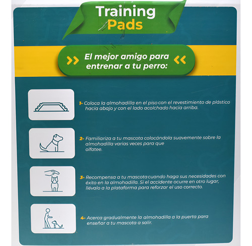 Tapete Entrenador Happy Pee Blanco 60x60cm 100 Unidades