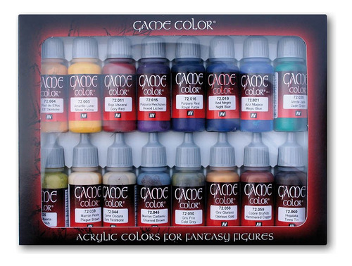 Kit Pinturas Acrilicas Vallejo Game Color 16 Colores 17ml