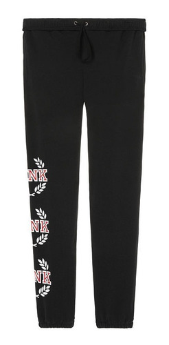 Pantalón Jogging Negro Logo Pink Xs-s Victoria Secret