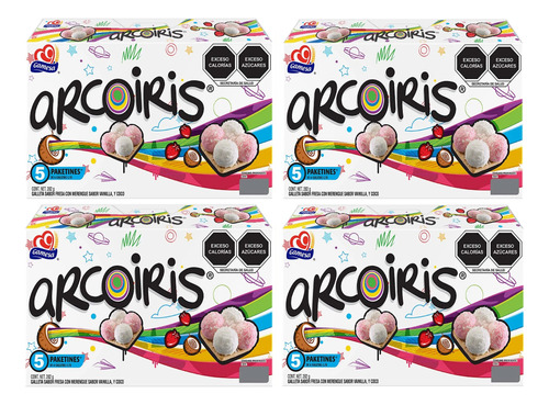 4 Galletas Gamesa Arcoiris Fresa 282g