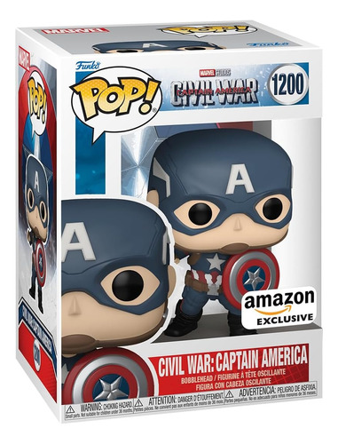 Funko Pop Marvel Civil War Captain America Amazon Exclusive