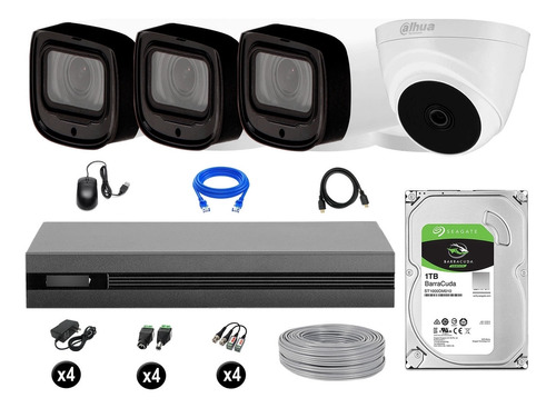 Kit 4 Cámaras Seguridad Fullhd + 1tb Mayor Alcance Varifocal