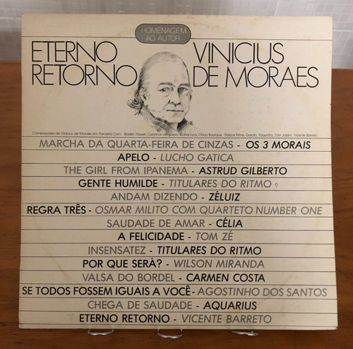 Lp Vinicius De Moraes Eterno Retorno (homenagem Ao Autor)