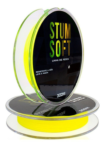 Linha Mono Albatroz Stum Soft 0,38mm (12,2kg) - 300 Metros Cor Amarelo