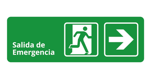 Señalética De Emergencia - Salida De Emergencia Direccional