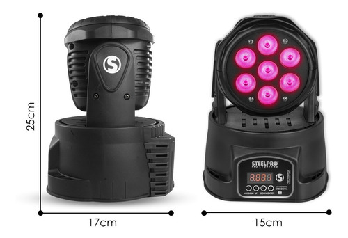 Imagen 2 de 8 de Cabezas Roboticas Luces Dj Rgbw Full Color / Maleta Steelpro