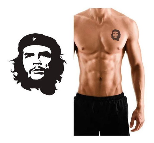 Tatuaje temporal revolucionario del Che Guevara