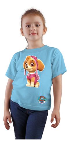 Camiseta Niña Paw Patrol 100% Algodón Estampada