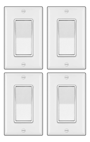 Bestten - Interruptor De Pared Decorativo De 3 Vias Con Plac