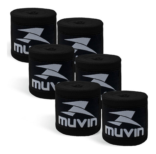 Kit Bandagem Elástica 3m Muvin C/ 3 Pares - Boxe Muay Thai