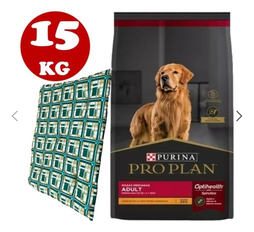 Pro Plan Adulto Raza Mediana 15 Kg + Regalo