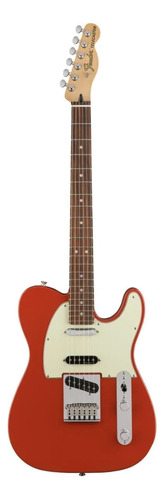 Guitarra eléctrica Fender Deluxe Series Nashville Tele telecaster de aliso fiesta red brillante con diapasón de granadillo brasileño