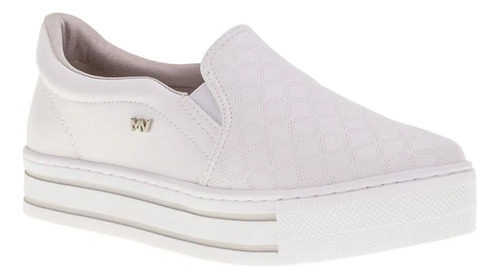 Tenis Feminino Slip On Flatform Via Marte 22-1501 Branco