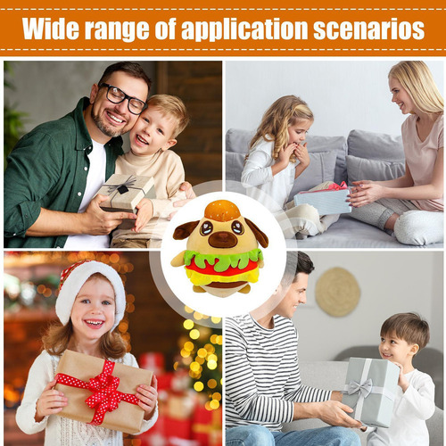 Burger Dog Toy Plush Hamburger Dog Animal Relleno Plushie De