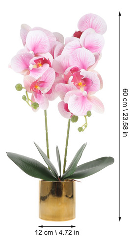 Flores De Orquídea Artificiales En Maceta Orquídea Phalaenop