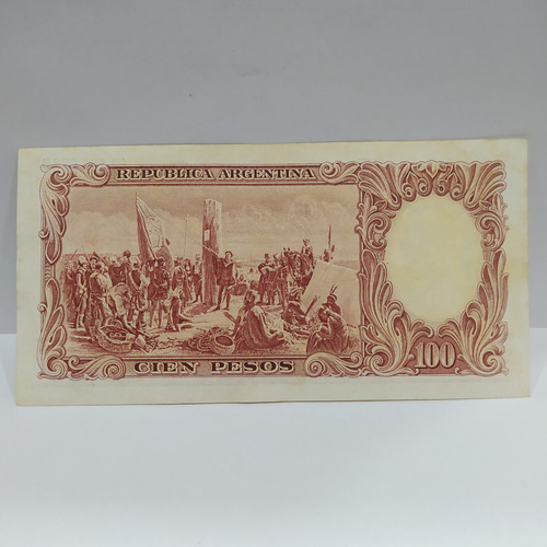 Antiguo Billete 100 Pesos Moneda Nacional Bottero 2054 #2 (Usado)