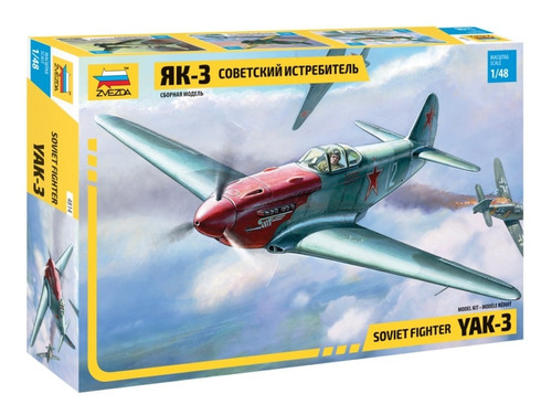 Yak - 3 Avión Soviético Ww2 By Zvezda # 4814     1/48