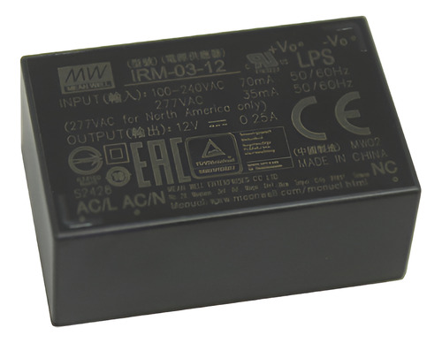 Convertidor Ac-dc 85-305 12 250ma 3 Irm-03-12