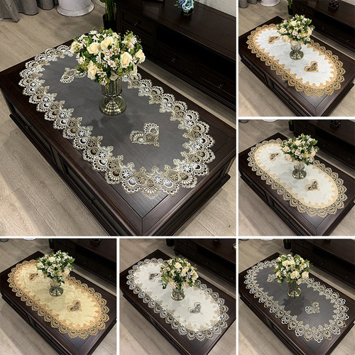 Mantel De Encaje Ovalado Table Runner Para Mesa De Comedor H