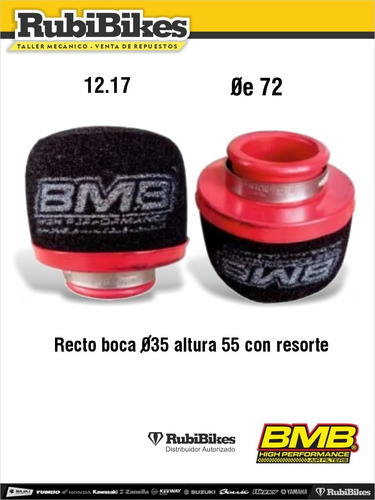 Imagen 3 de 6 de Filtro Bmb Recto 35 X 55