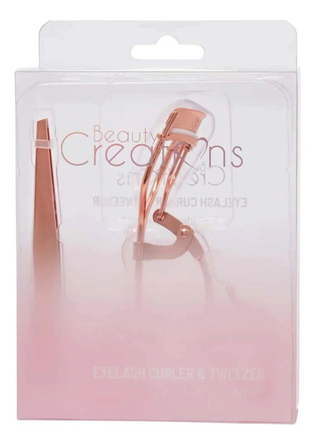 Encrespador Eyelash Curler & Tweezer Beauty Creations Color Rosa