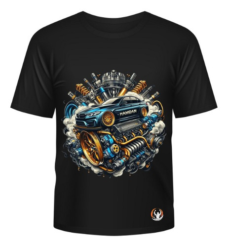 Camiseta Auto Carro Negro Racing