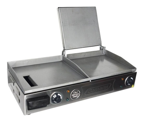 Chapa Lanches Profissional Prensa Elétrica Grill 70x30 Inox