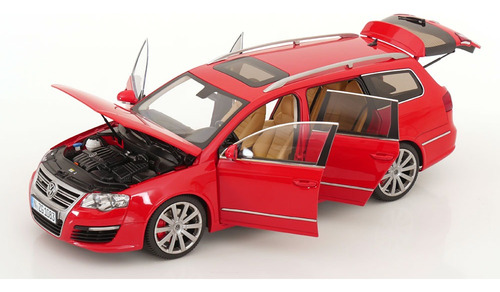 Miniatura Carro Vw Passat R36 Variant 2009 Vermelho 1:18 Nzg Vermelho