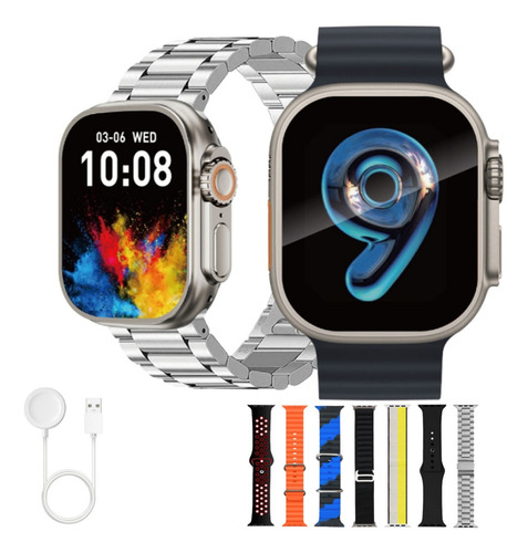Smartwatch Plus Ultra Cor Da Caixa Branco Nfc+7 Pulseira