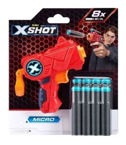 Pistola Lanza Dardos X-shot Micro Excel Roja Int 2382