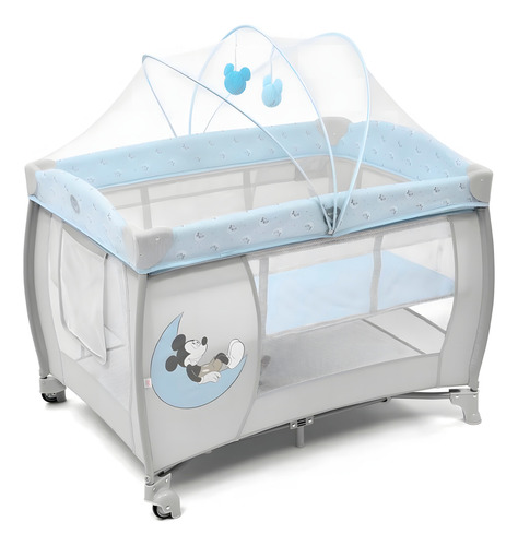 Berço Mickey Milky Way 2 Em 1 Portátil Até 15 Kg - Multikids