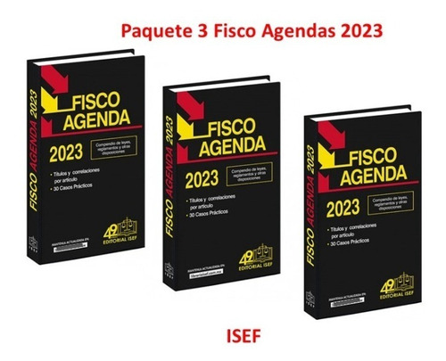 Fisco Agenda 2023 Pack 3 Piezas Isef