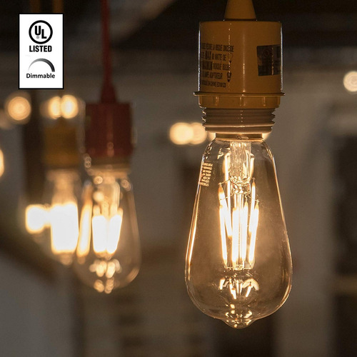 Imagen 3 de 6 de Bombillo Vintage Pera Tipo Edison 5w Filamento Led