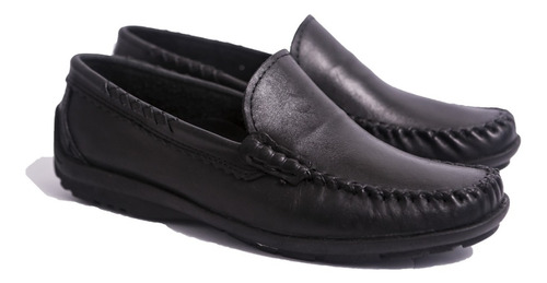 Mocasin Nautico Cuero Liso De Hombre 39 Al 45