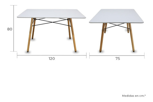 Mesa Comedor Rectangular Mundo In Oslo 120x80 Cm 6 Personas
