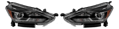 Set Faros Delanteros Depo Para Nissan Sentra 2017 - 2019