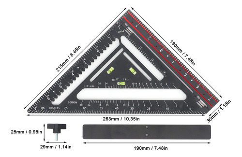 Carpenter Square Plastic, Dobrável De 90 Graus, Multiuso