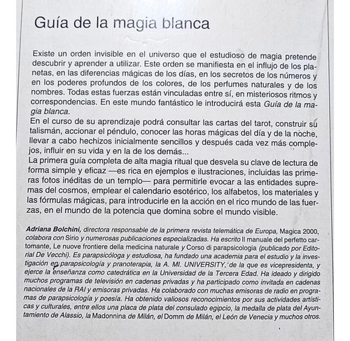 Guía De La Magia Blanca. Adriana Bolchini (Usado)
