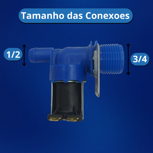 Válvula Entrada Água Simples C/suporte Brastemp/consul 220v