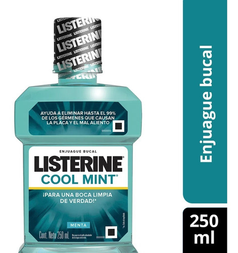 Enjuague Bucal Menta Cool Mint X250 Ml Protección X12 Hs 