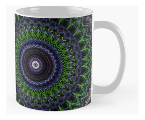 Taza Mandala De Pavo Real Calidad Premium