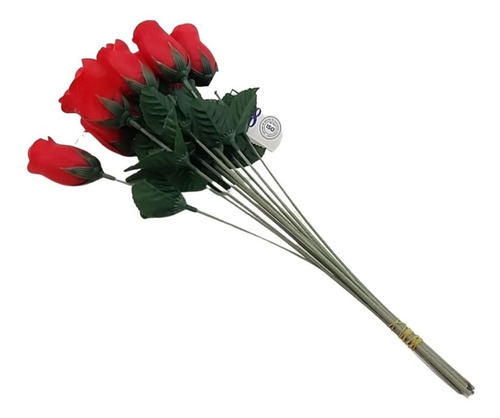 20 Rosas Flores Rosinhas Artificiais Embalada Individual