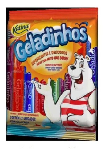 Geladinhos Katina 12 Unidades Diversos Sabores