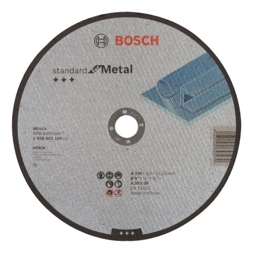 Disco De Corte Metal 9  230x3x22,23mm Bosch 2608603168