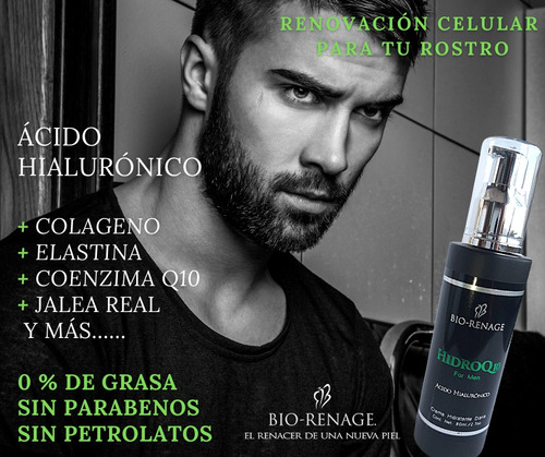 Crema Facial Antiedad Rejuvenecedora Para Hombre Hidro Q10